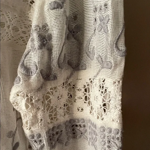 Free People White and Gray Long Sleeve Dress - Picture 7 of 10